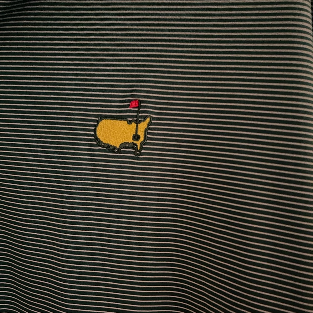 Masters Tech Performance Polo Green with thin White Stripe